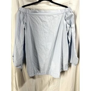 Free People Women's Off the Shoulder Denim Shirt Size Small